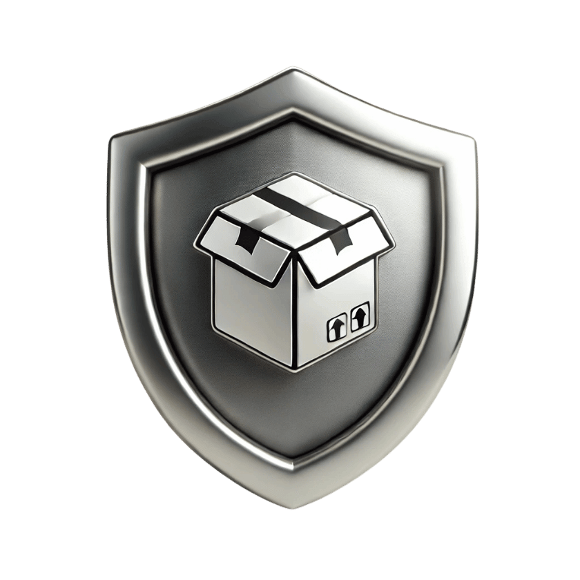 Shield showing our shipping protection